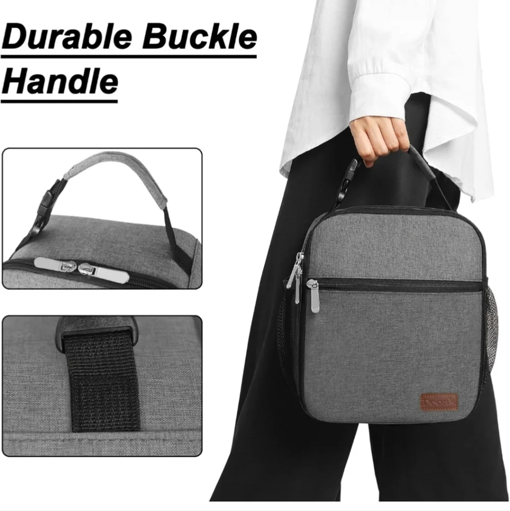Lunch Bag Reusable Small Lunch Box for Men Insulated Portable Lunchbox NwT